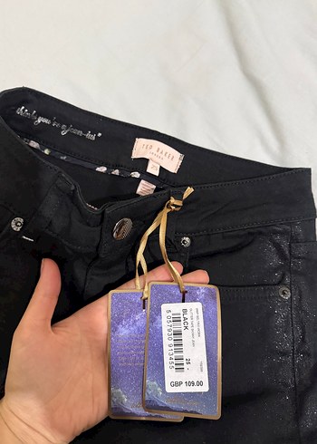 Siyah Parlak Baskılı Ted baker jean - Görsel 4