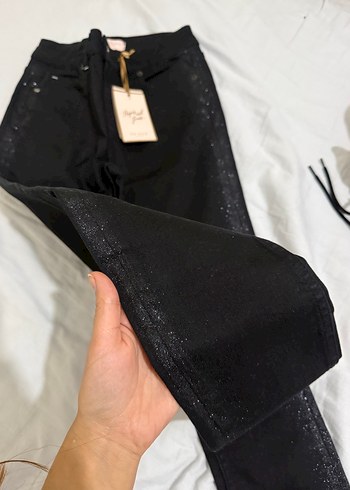 Siyah Parlak Baskılı Ted baker jean - Görsel 3