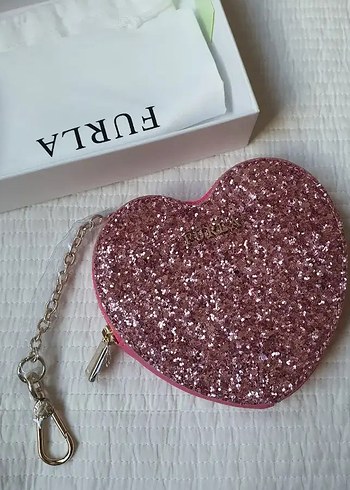 Furla Pembe Parlak Kalp Cüzdan - Görsel 2