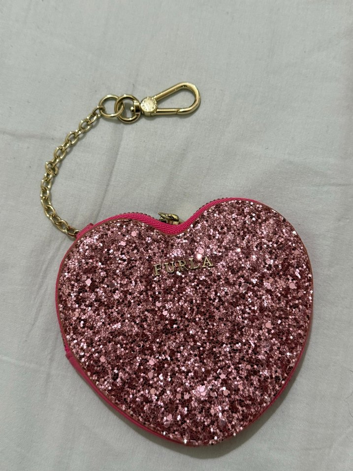 Furla Pembe Parlak Kalp Cüzdan - Görsel 5