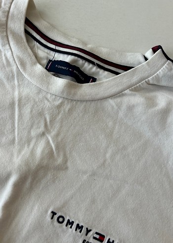 Standart Beden Beden beyaz Renk Tommy Hilfiger Erkek Çocuk Keten Beyaz Tişört
