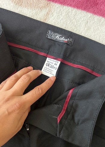 44 Beden Düğmeli Siyah Kadın Kumaş Pantolon