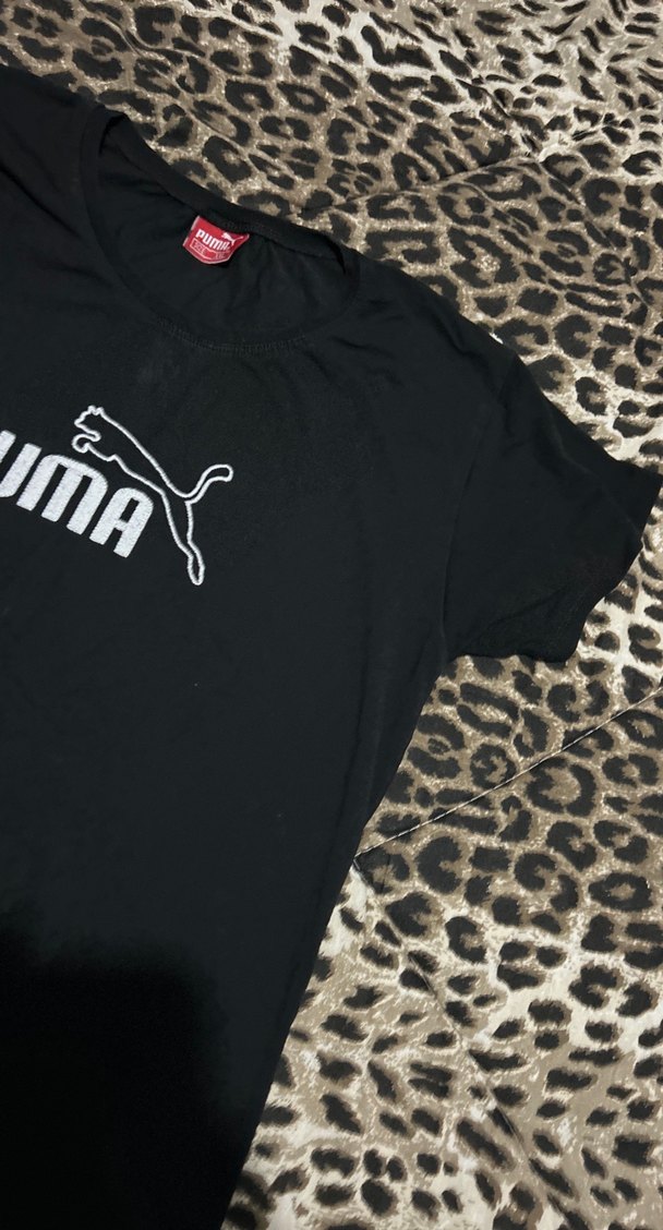 Puma Siyah Kısa Kollu Baskılı Tişört - Görsel 4