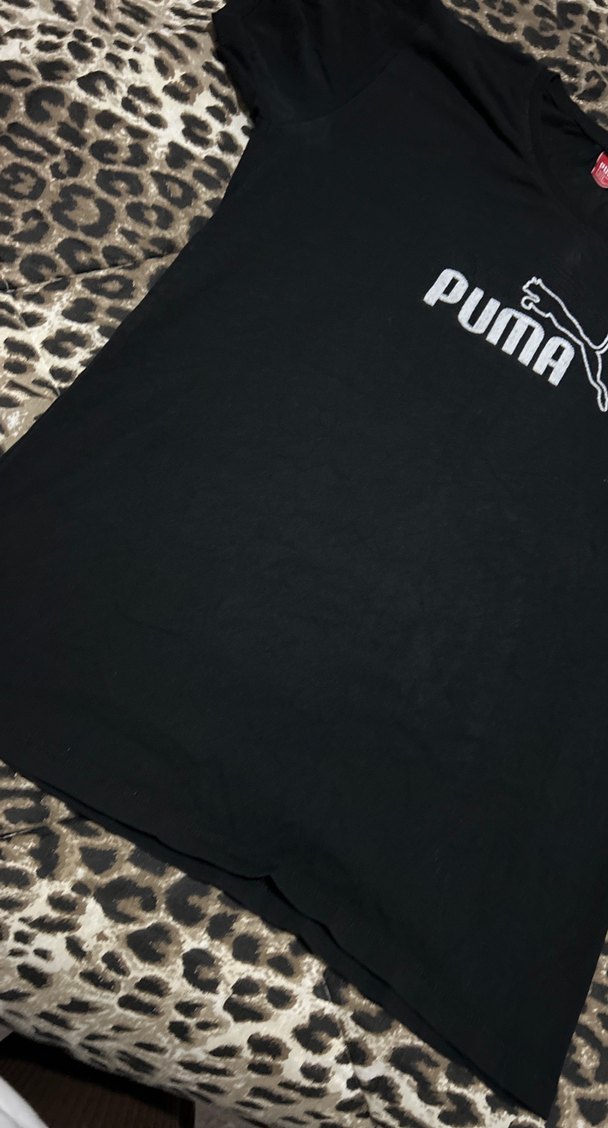 Puma Siyah Kısa Kollu Baskılı Tişört - Görsel 5