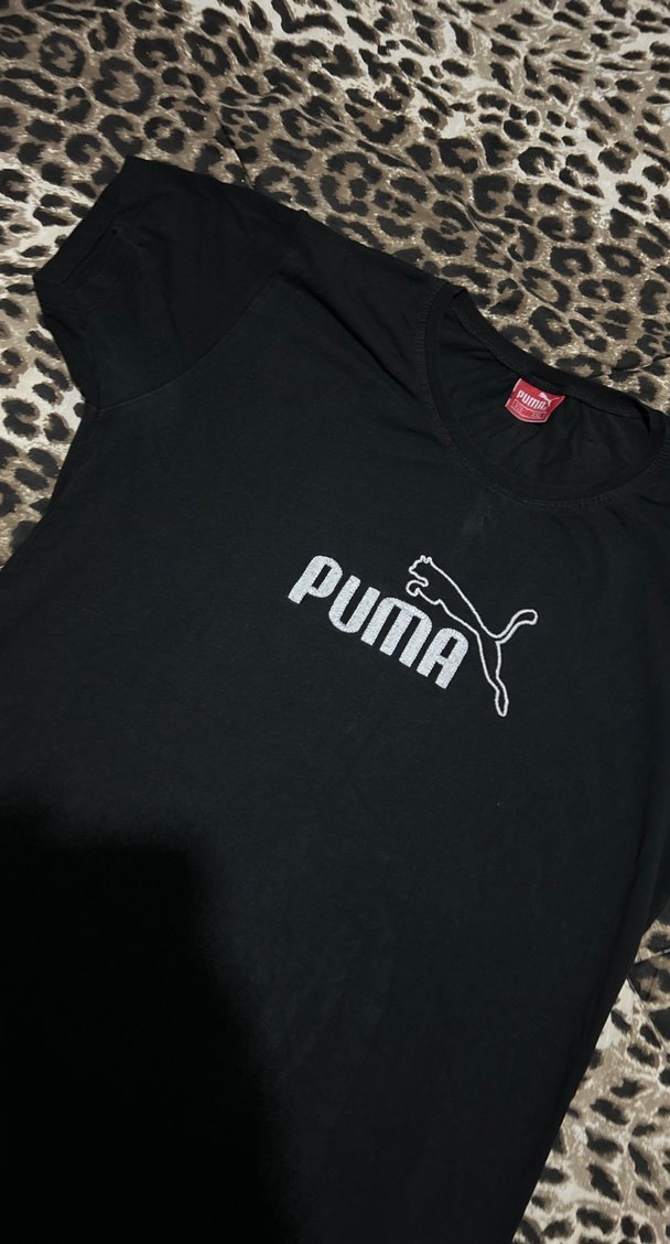 Puma Siyah Kısa Kollu Baskılı Tişört - Görsel 2