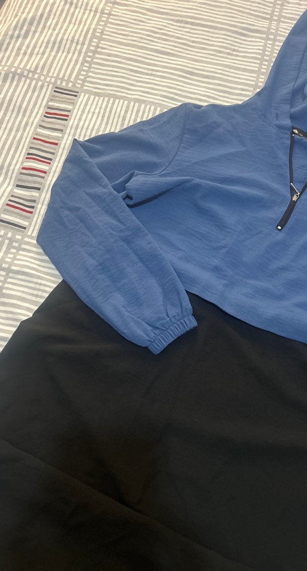 Drapeli Siyah Hamile Midi Etek - Görsel 3