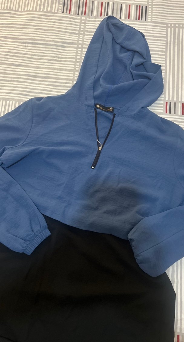 Drapeli Siyah Hamile Midi Etek - Görsel 2