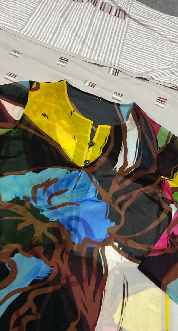 Kadın Çok Renkli Baskılı Uzun Pareo - Görsel 2