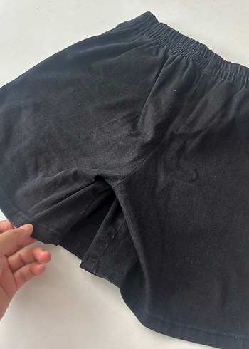 13-14 Yaş Beden siyah Renk Siyah Denim Mini Etek şortlu