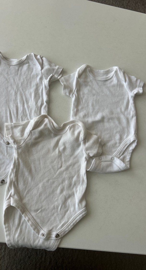 Bebek Erkek Kısa Kollu Beyaz Body - Görsel 2