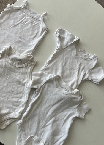 Bebek Erkek Kısa Kollu Beyaz Body - Görsel 2