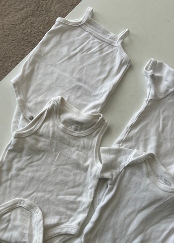 Bebek Erkek Kısa Kollu Beyaz Body - Görsel 3