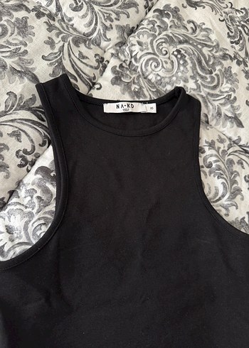 Siyah Yüksek Yakalı Atlet Bodysuit - Görsel 2