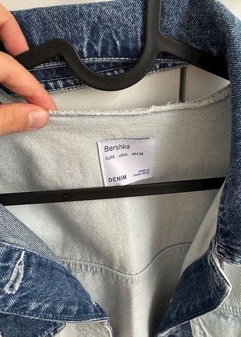 Bershka İki renkli Kot Ceket - Görsel 2