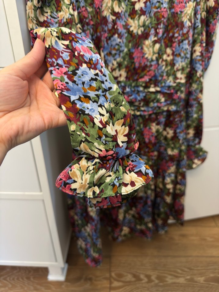 Çiçek Desenli zara  Elbise - Görsel 3