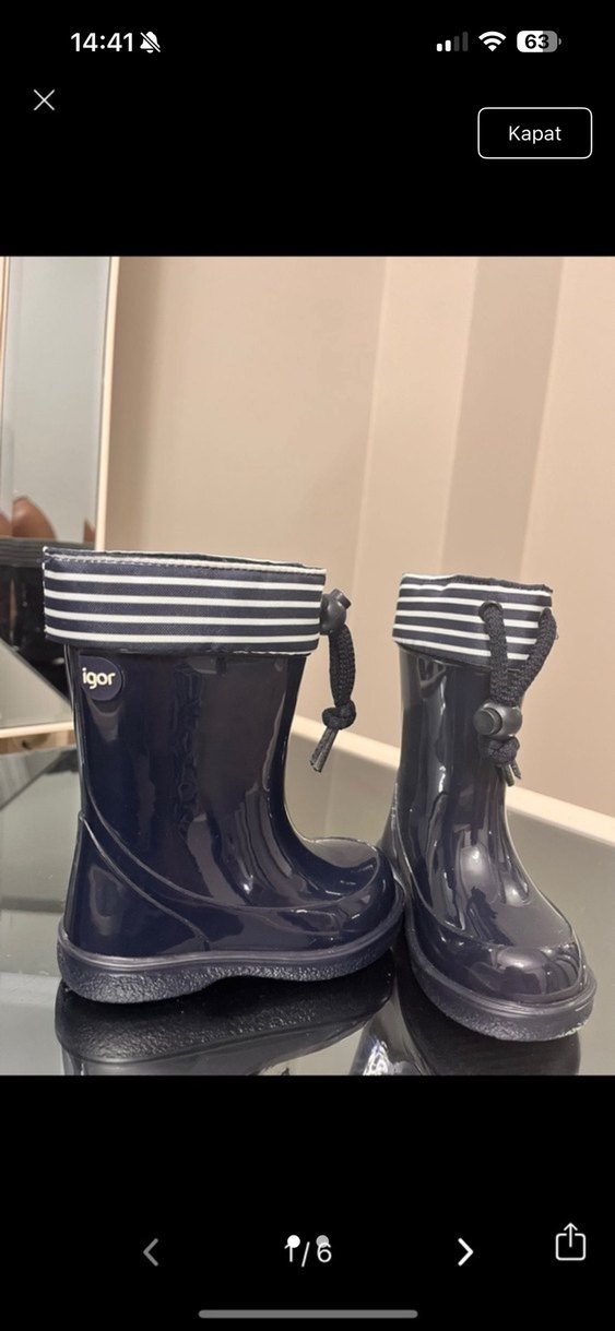 Igor parlak Lacivert Bot 22 no - Görsel 2