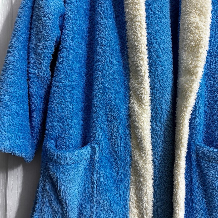 Nakışlı Mavi Erkek Çocuk Bornozu - Görsel 4