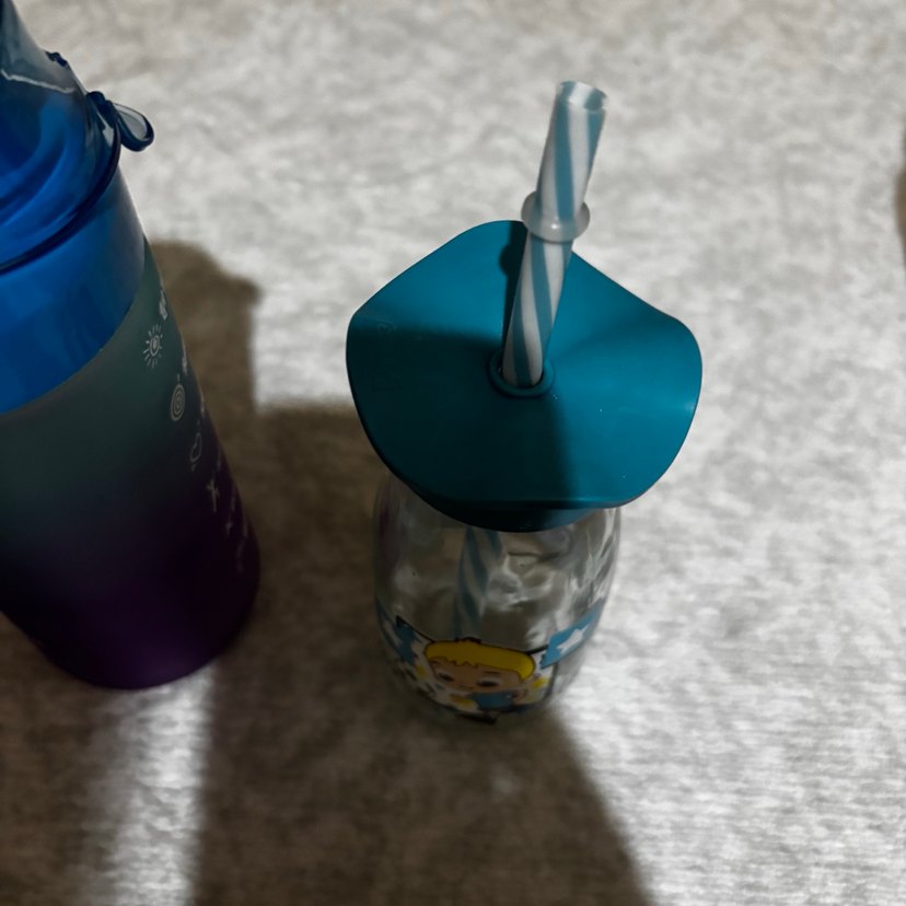 Çocuklar için Mavi Termos Şişe ve Pipetli Suluk - Görsel 5