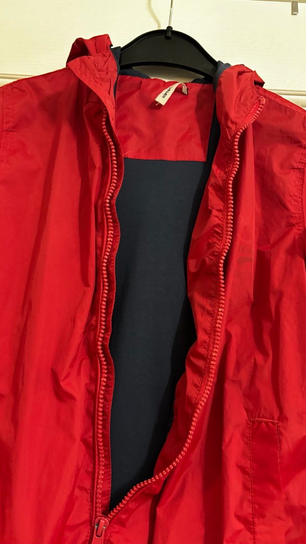 Kırmızı Fermuarlı Erkek Çocuk Yağmurluk - Görsel 2