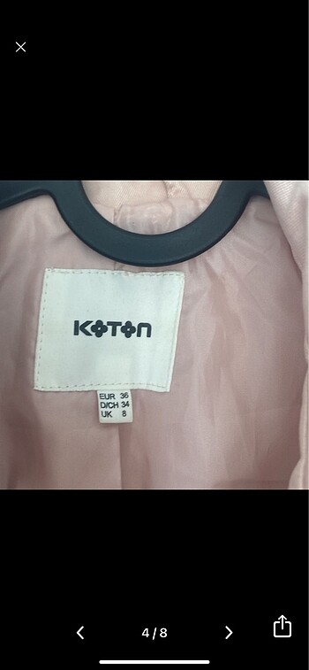 Koton Koton trençkot pudra rengi