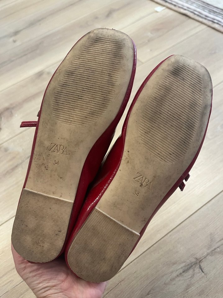 Zara kız çocuk rugan babet - Görsel 4