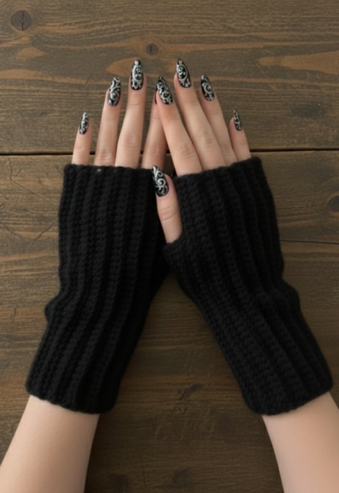 Örgü Parmaksız Eldiven - Görsel 3