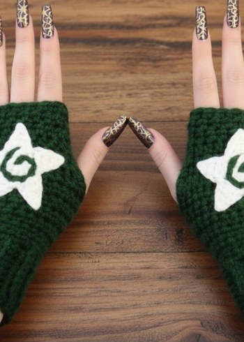 Örgü Parmaksız Eldiveni - Görsel 3