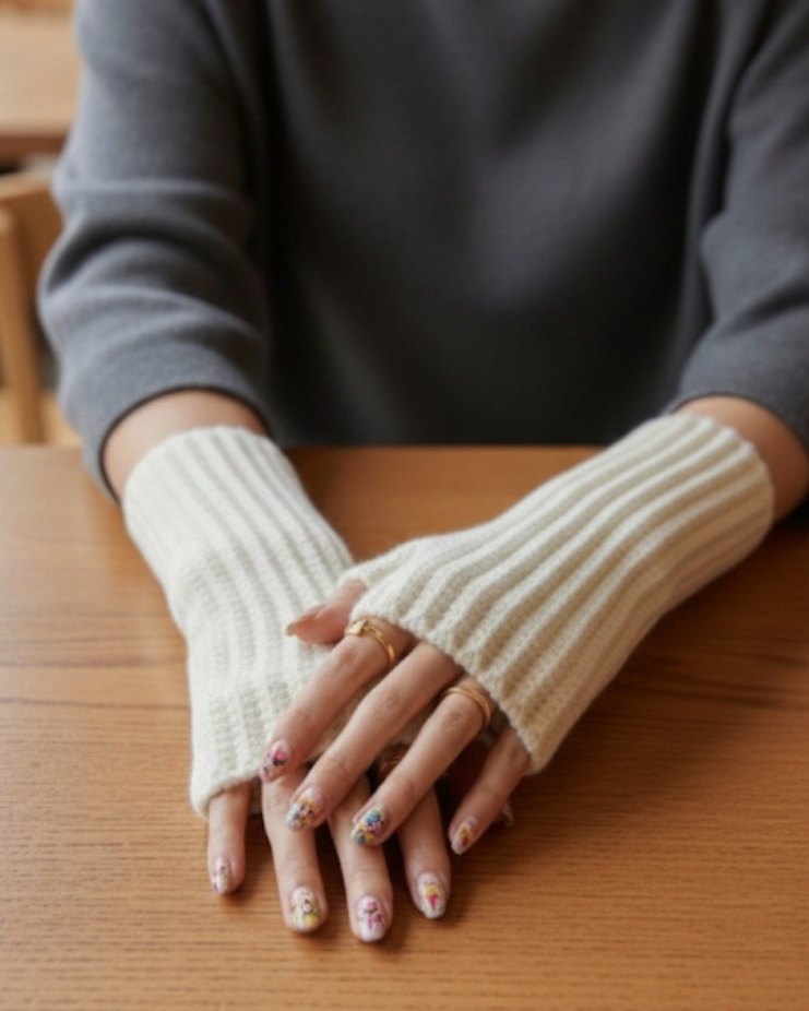 Bohem Tarz  Örgü Eldiveni - Görsel 2