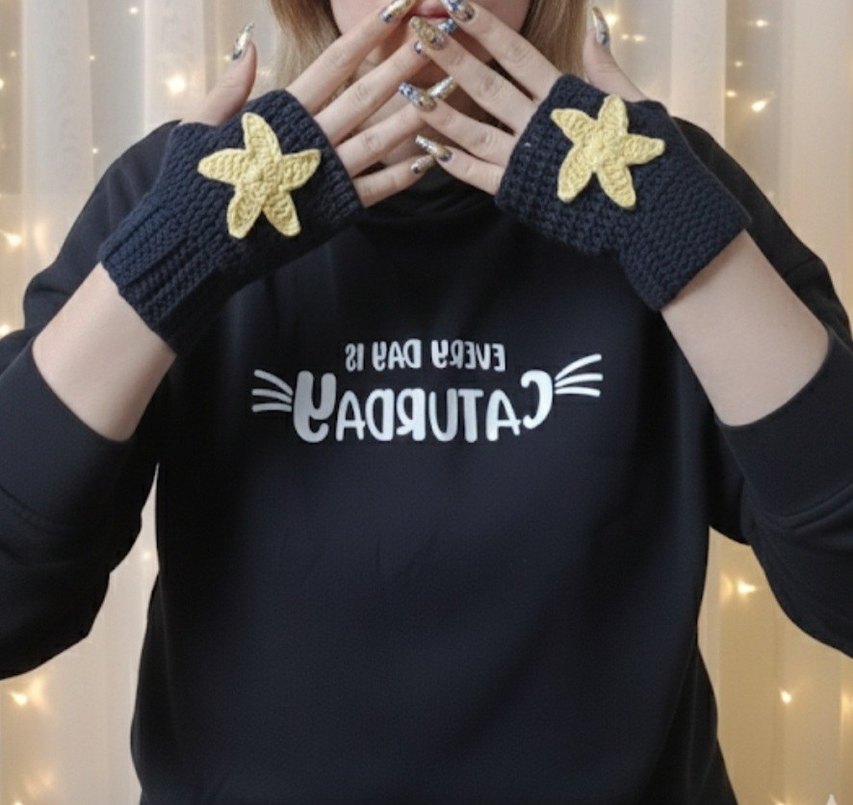 Bohem Tarzı Örgü Kadın Eldiveni - Görsel 2