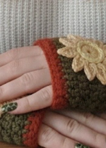 Örgü Bohem Eldiven - Görsel 2