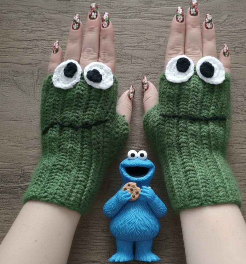 Örgü Parmaksız Eldivenler - Görsel 5