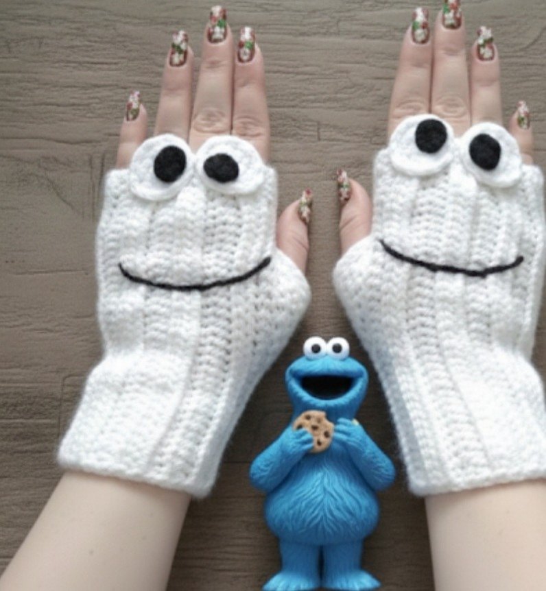 Örgü Parmaksız Eldivenler - Görsel 2