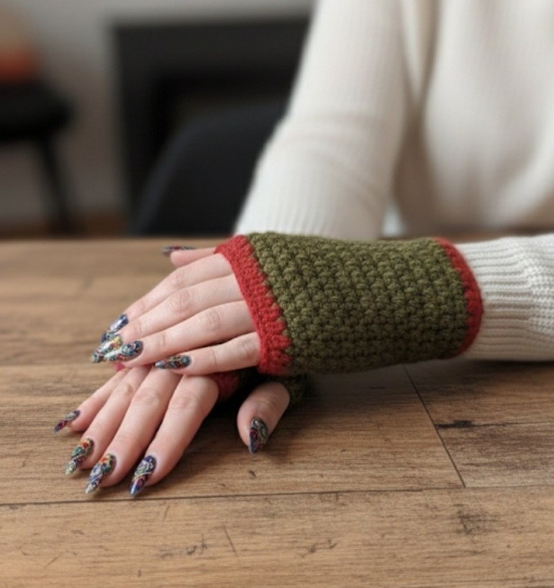 Bohem Kadın Örgü Eldivenler - Görsel 2