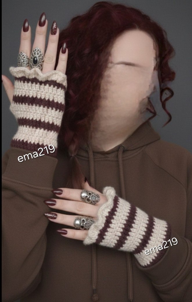 Bohem Örgü Eldiveni - Görsel 2