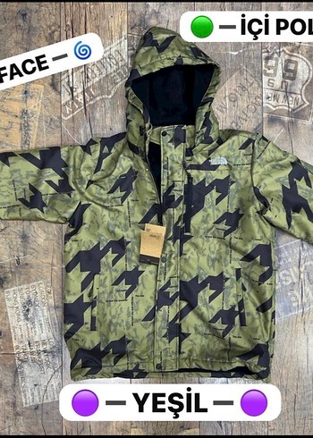 The north face Kamuflaj Desenli içi polarlı Kapüşonlu Ceket - Görsel 2
