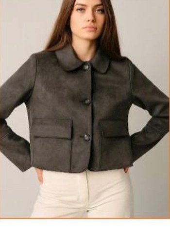 Düğmeli Siyah Kadın Ceket ORJİNAL - Görsel 3