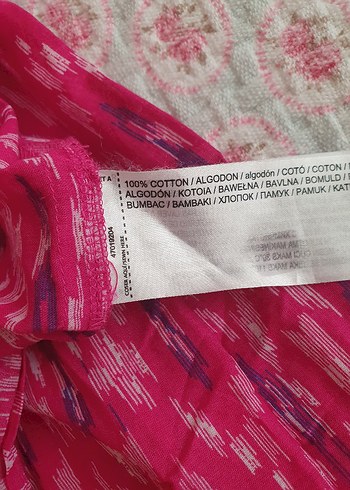 Mango mango Pembe V Yakalı Bol Kesim Uzun Elbise