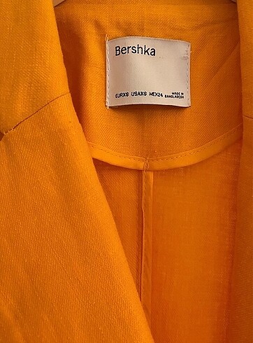 xs Beden turuncu Renk Keten elbise