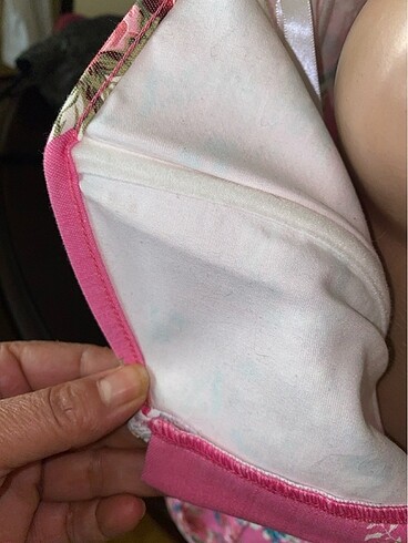 Korse büstiyer pembe çiçek detaylı önden fermuar - Görsel 3