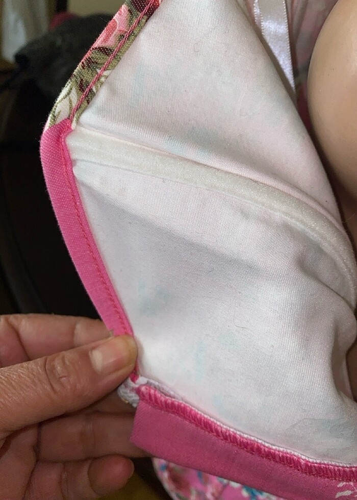 Korse büstiyer pembe çiçek detaylı önden fermuar - Görsel 3