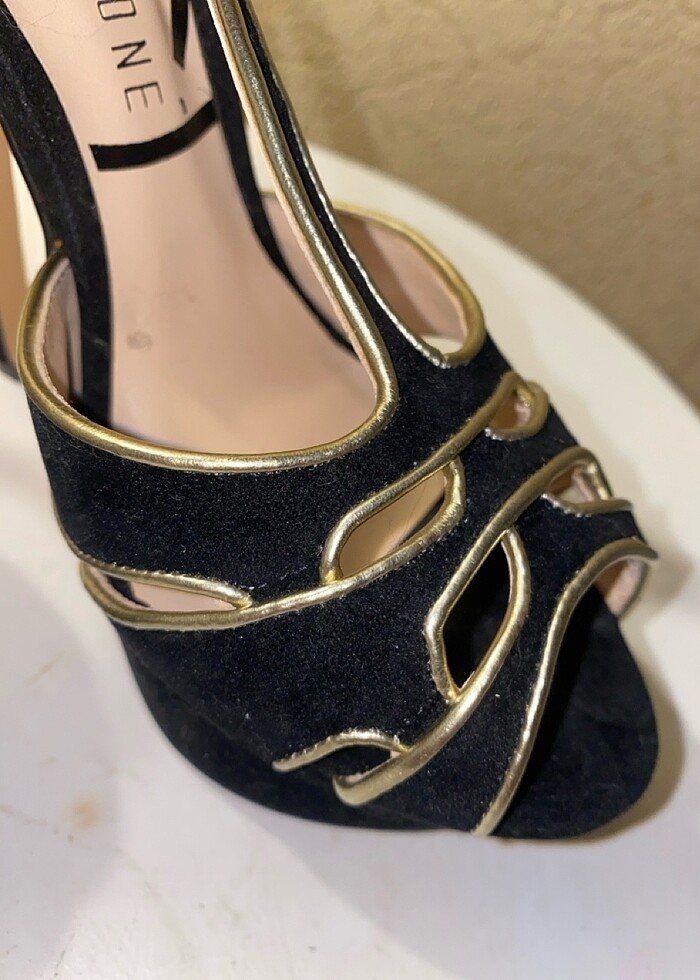 Nubuk deri platform 15 santim topuk - Görsel 3