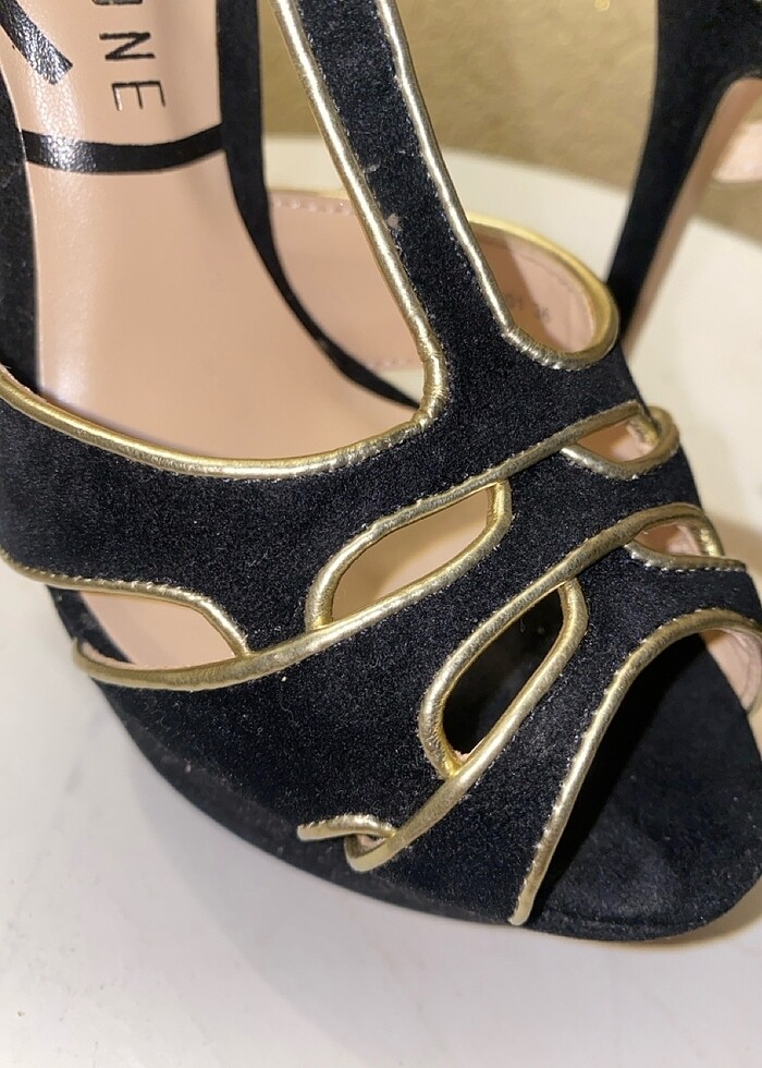 Nubuk deri platform 15 santim topuk - Görsel 2