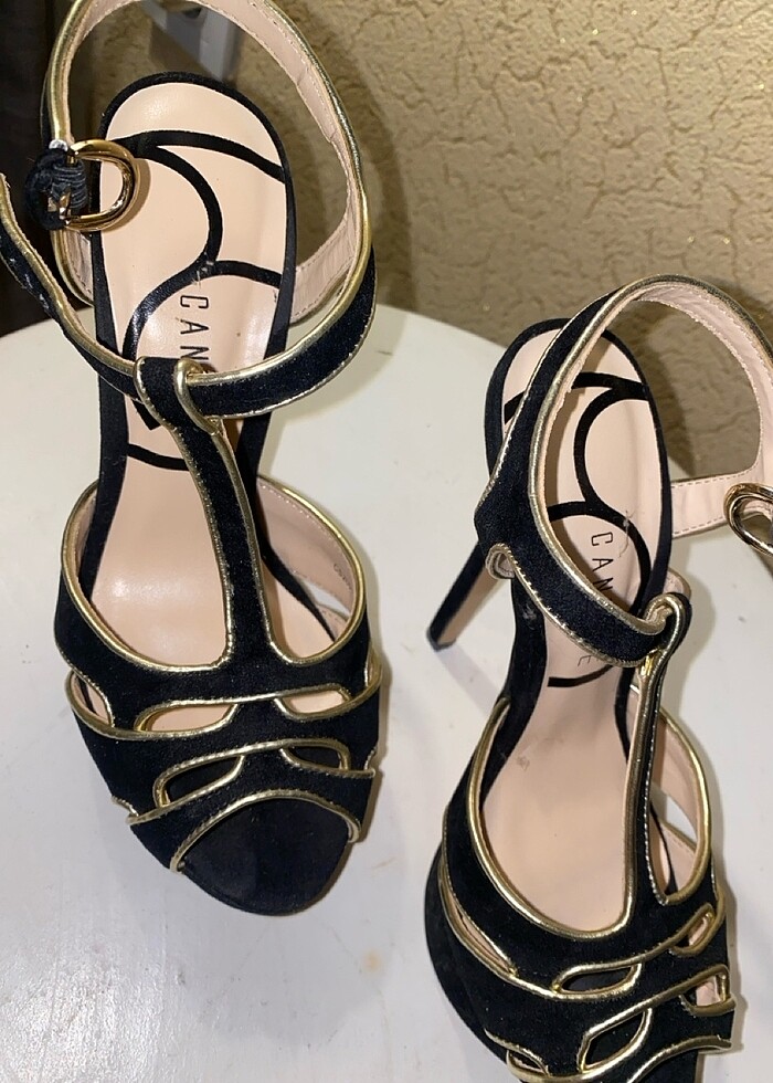 Nubuk deri platform 15 santim topuk - Görsel 4