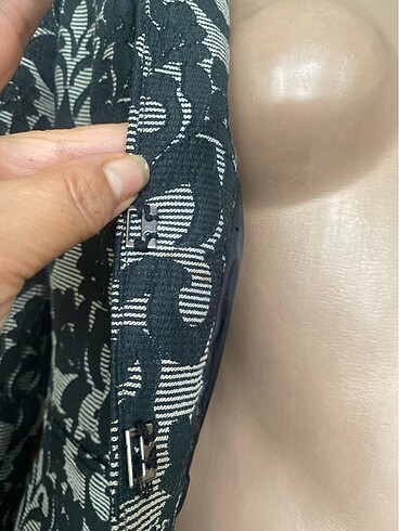 Kendinden desenli kısa ceket - Görsel 16