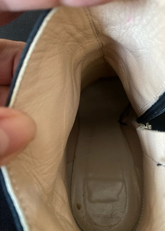 Kadın bot Gerçek deri nubuk platform - Görsel 4