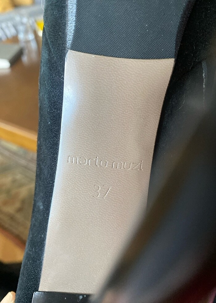 Kadın bot Gerçek deri nubuk platform - Görsel 3