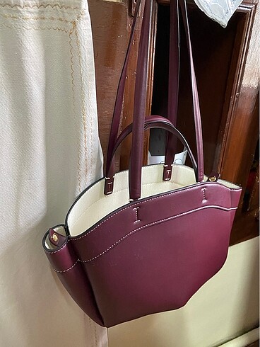 Zara bordo askılı çanta