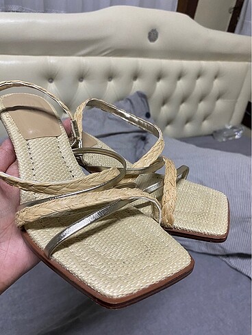 H&M hasır topuklu ayakkabı