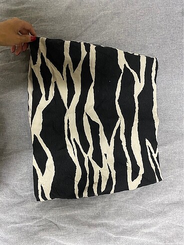 H&M zebra keten etek