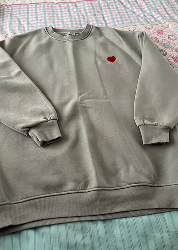 Diğer Gri Nakışlı Kadın Sweatshirt